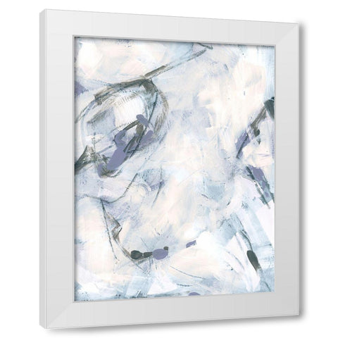 Lavender Frost I White Modern Wood Framed Art Print by Vess, June Erica