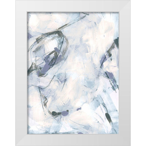Lavender Frost I White Modern Wood Framed Art Print by Vess, June Erica