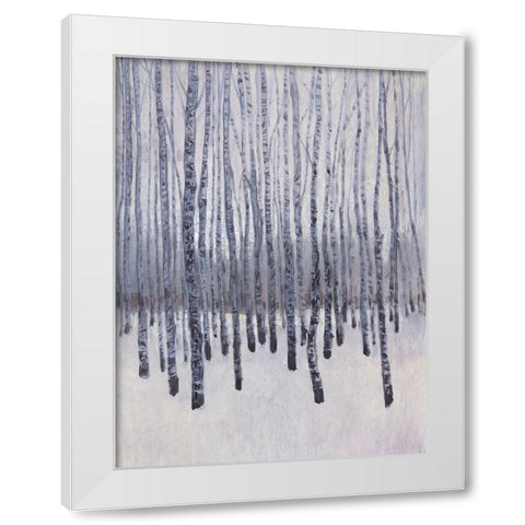 Bare Trees in Winter II White Modern Wood Framed Art Print by OToole, Tim