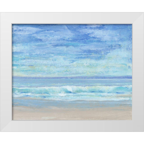 Rolling Surf I White Modern Wood Framed Art Print by OToole, Tim