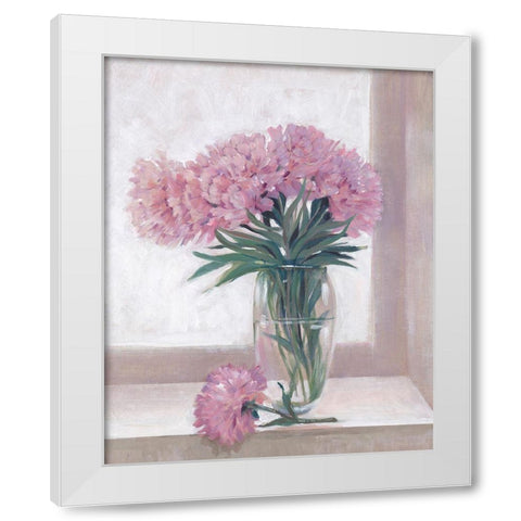 Windowsill Floral I White Modern Wood Framed Art Print by OToole, Tim