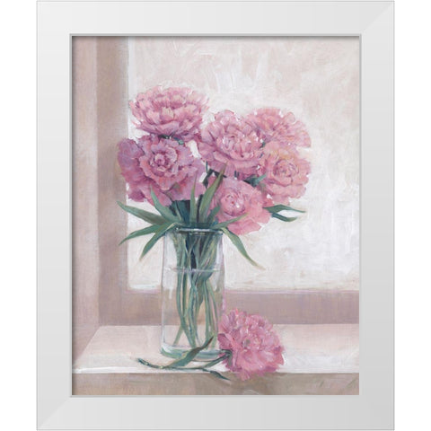 Windowsill Floral II White Modern Wood Framed Art Print by OToole, Tim