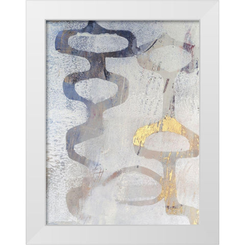 Linx I White Modern Wood Framed Art Print by Jachimiec, Sue