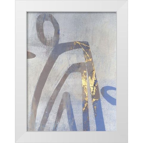 Linx II White Modern Wood Framed Art Print by Jachimiec, Sue