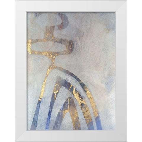 Linx III White Modern Wood Framed Art Print by Jachimiec, Sue