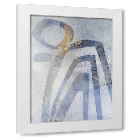 Linx IV White Modern Wood Framed Art Print by Jachimiec, Sue