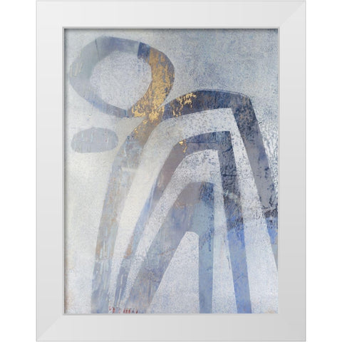 Linx IV White Modern Wood Framed Art Print by Jachimiec, Sue