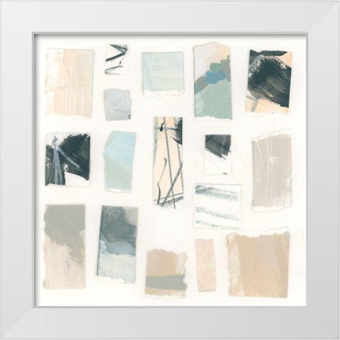 Paper Palette II White Modern Wood Framed Art Print by Vess, June Erica