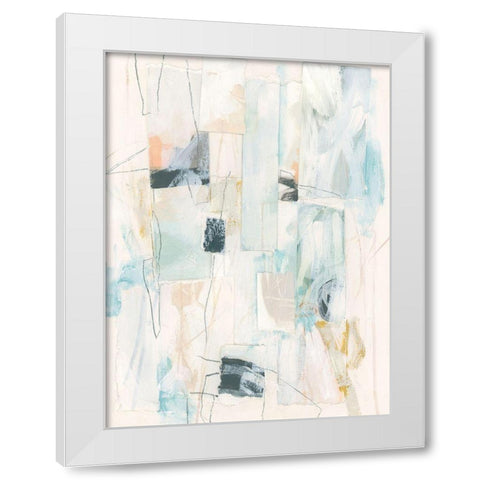 Scrap Line II White Modern Wood Framed Art Print by Vess, June Erica
