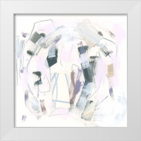 Periwinkle Constellation I White Modern Wood Framed Art Print by Vess, June Erica