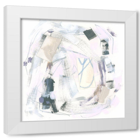 Periwinkle Constellation III White Modern Wood Framed Art Print by Vess, June Erica