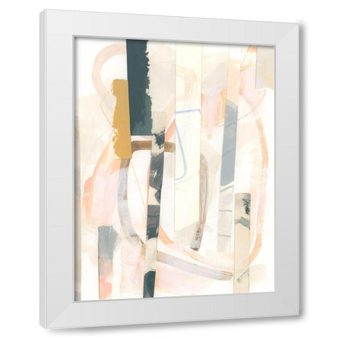 Melon Litmus II White Modern Wood Framed Art Print by Vess, June Erica