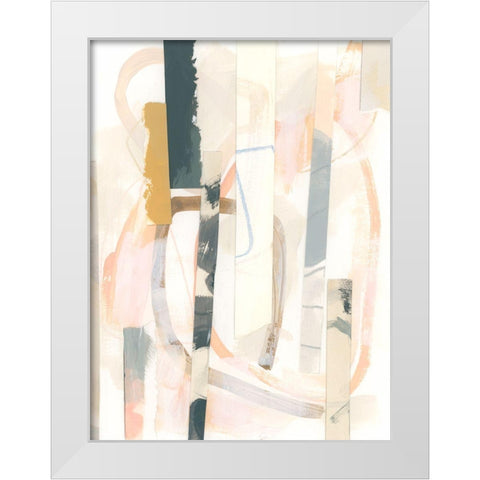 Melon Litmus II White Modern Wood Framed Art Print by Vess, June Erica