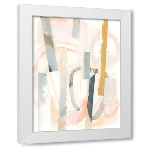 Melon Litmus IV White Modern Wood Framed Art Print by Vess, June Erica