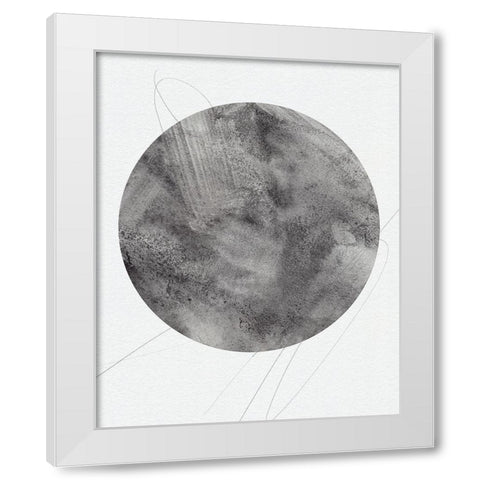 Graphite Moon II White Modern Wood Framed Art Print by Green, Jacob