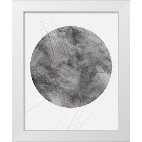 Graphite Moon II White Modern Wood Framed Art Print by Green, Jacob