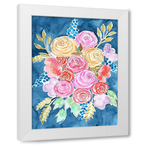 Floral Gaze I White Modern Wood Framed Art Print by Moore, Regina