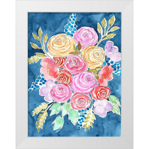 Floral Gaze I White Modern Wood Framed Art Print by Moore, Regina
