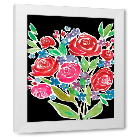 Floral Choir Bouquet White Modern Wood Framed Art Print by Moore, Regina