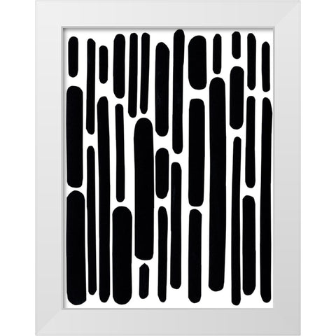 Shuffle I White Modern Wood Framed Art Print by Moore, Regina