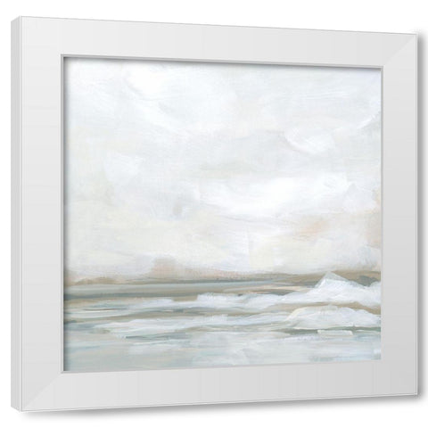 Neutral Surfline I White Modern Wood Framed Art Print by Vess, June Erica