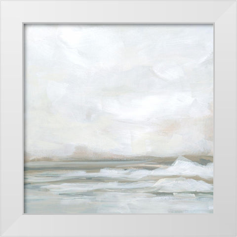 Neutral Surfline I White Modern Wood Framed Art Print by Vess, June Erica