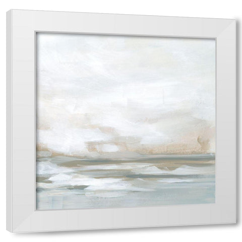 Neutral Surfline II White Modern Wood Framed Art Print by Vess, June Erica