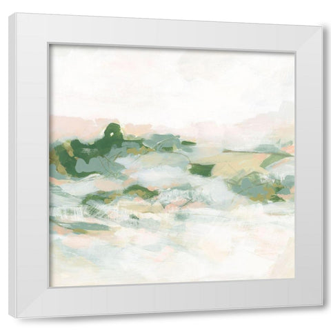 Blush Valley I White Modern Wood Framed Art Print by Vess, June Erica