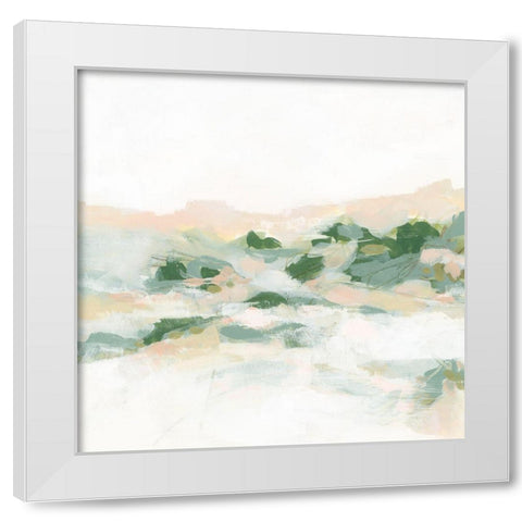 Blush Valley II White Modern Wood Framed Art Print by Vess, June Erica
