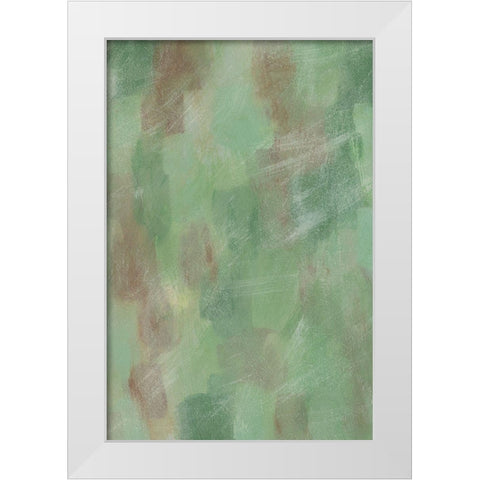Green Shadows II White Modern Wood Framed Art Print by Moore, Regina