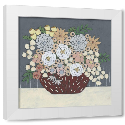 Flowers For You II White Modern Wood Framed Art Print by Moore, Regina