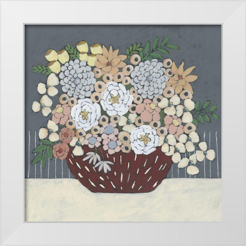 Flowers For You II White Modern Wood Framed Art Print by Moore, Regina