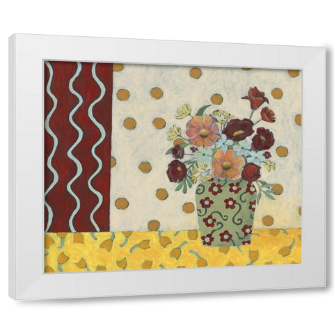 Flowerscape II White Modern Wood Framed Art Print by Moore, Regina