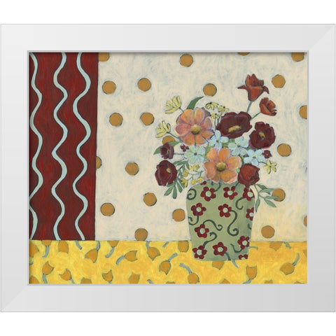 Flowerscape II White Modern Wood Framed Art Print by Moore, Regina