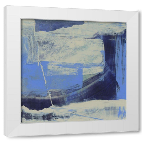 Evolve Blue I White Modern Wood Framed Art Print by Gordon, Sharon