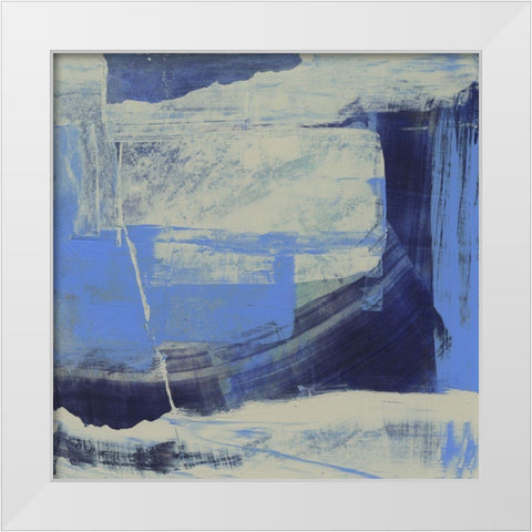 Evolve Blue I White Modern Wood Framed Art Print by Gordon, Sharon
