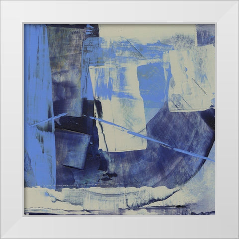 Evolve Blue II White Modern Wood Framed Art Print by Gordon, Sharon