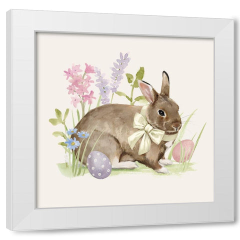 Easter Bun III White Modern Wood Framed Art Print by Barnes, Victoria