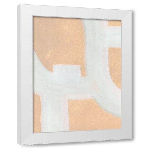 Neutral Winding Paths II White Modern Wood Framed Art Print by Green, Jacob