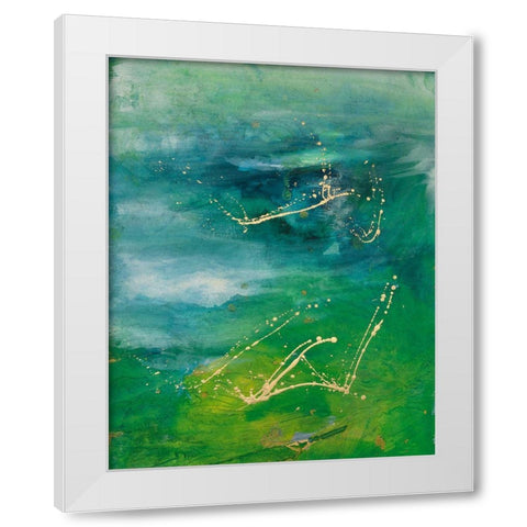 Peaceful Diptych I White Modern Wood Framed Art Print by Combs, Joyce