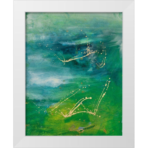 Peaceful Diptych I White Modern Wood Framed Art Print by Combs, Joyce