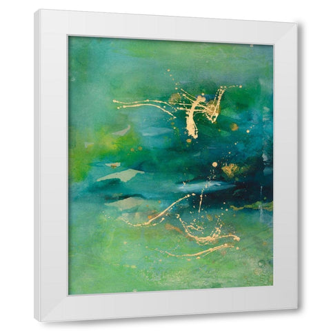 Peaceful Diptych II White Modern Wood Framed Art Print by Combs, Joyce