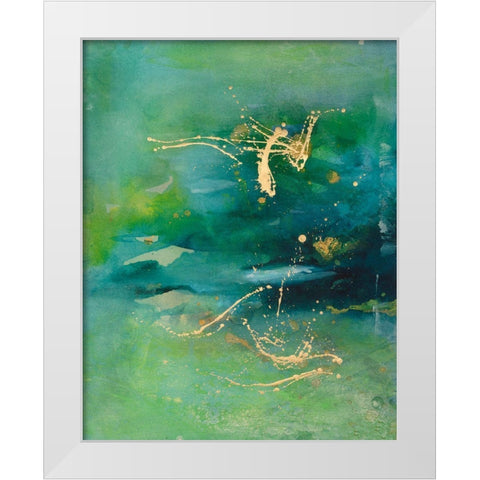 Peaceful Diptych II White Modern Wood Framed Art Print by Combs, Joyce