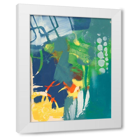Tropical Graphics III White Modern Wood Framed Art Print by Combs, Joyce