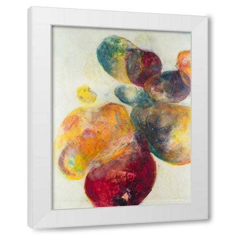 Earthy Fragments II White Modern Wood Framed Art Print by Combs, Joyce