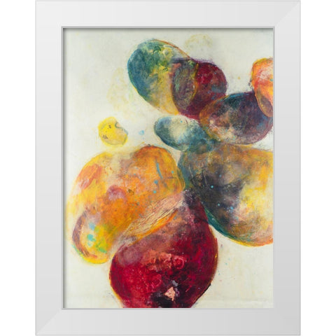 Earthy Fragments II White Modern Wood Framed Art Print by Combs, Joyce