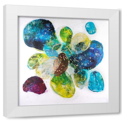 Interpretations I White Modern Wood Framed Art Print by Combs, Joyce