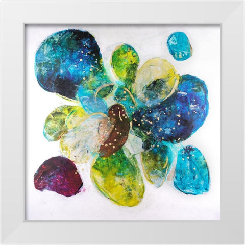 Interpretations I White Modern Wood Framed Art Print by Combs, Joyce