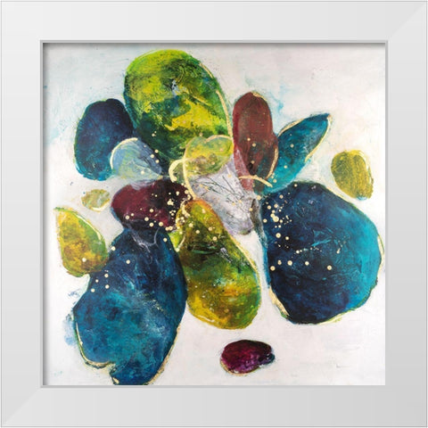 Interpretations II White Modern Wood Framed Art Print by Combs, Joyce
