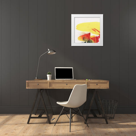 Evolution IV White Modern Wood Framed Art Print by Combs, Joyce